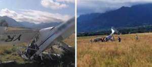Un avion s-a prăbușit în Brașov! Pilotul a murit / FOTO
