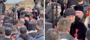 Gigi Becali a participat la slujba de deshumare a Părintelui Petroniu Tănase. Imagini cu patronul de la FCSB pe muntele Athos / FOTO