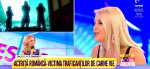 VIDEO / Actriță româncă, victima traficanților de carne vie. "Zic aia e, mă omor"
