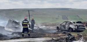 Tragedie în Botoșani! Zeci de animale au murit pe loc, după un incendiu devastator la o fermă / FOTO