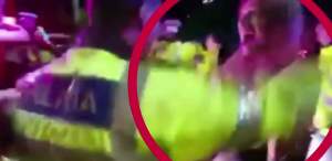 VIDEO / Poliţistul care l-a pocnit pe Cristian Boureanu a lovit-o şi pe Laura Dincă? Imaginile pe care nimeni nu le-a observat!