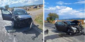 Accident grav în Hunedoara! Șapte persoane au fost rănite după ce trei mașini s-au ciocnit. A fost nevoie de intervenția elicopterului SMURD / FOTO