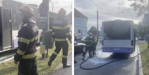 Caz neașteptat în Timișoara, în urmă cu puțin timp! Un incendiu puternic a izbucnit într-un autobuz. Aproximativ 40 de călători s-au autoevacuat