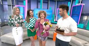 Alexia Țalavutis își sărbătorește ziua de naștere! Cum au surprins-o colegii de la Star Matinal / VIDEO