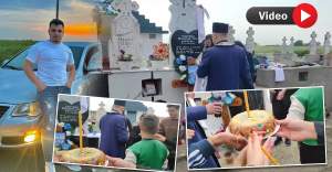 Ce s-a întâmplat la parastasul de 40 de zile al lui Mădălin, băiatul mort din Olt. Imagini sfâșietoare de la mormântul său: ”Ne-ai distrus” / VIDEO