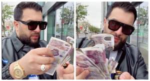 Tzancă Uraganu a primit, din nou, bani falși la un eveniment: „Nu vă e rușine?”. S-a filmat în timp ce arde bancnotele. Ce măsuri vrea să ia manelistul / FOTO