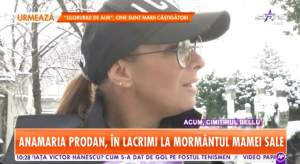 VIDEO / Anamaria Prodan a izbucnit în lacrimi la mormântul mamei. ''Ea este îngerul vieţii mele''