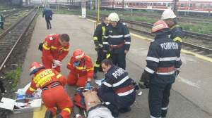 FOTO / Accident cumplit în Gara Basarab! Un bărbat a fost lovit de tren