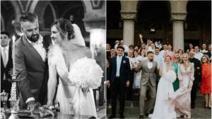 Imagini emoționante de la căsătoria religioasă a Roxanei Ionescu cu Tinu Vidaicu! Cei doi au ajuns ieri în fața altarului
