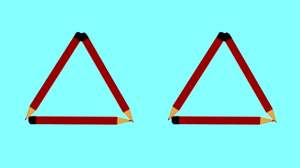 Test de inteligență. Mută un chibrit pentru a obține patru triunghiuri / FOTO