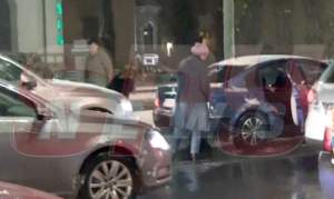 VIDEO/ Panică în trafic! Diana Munteanu Niculescu şi-a buşit maşina în prima zi de iarnă!
