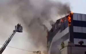 VIDEO / Un incendiu puternic a izbucnit în Piața Crângași!
