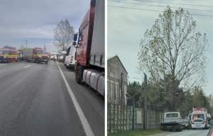 Accident rutier grav în județul Prahova! Un microbuz și un TIR s-au ciocnit violent. În autoturism se aflau 19 persoane