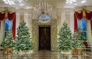 Casa Albă, decorată în stil de sărbătoare. Cum arată aranjamentele de Crăciun alese de Prima Doamnă / FOTO