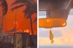 Prinși în mașină, în mijlocul flăcărilor. Imaginile Apocalipsei surprinse în Hawaii / FOTO