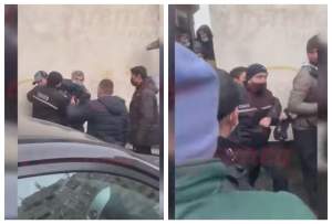 Scandal monstru la o piață din Vaslui! Doi polițiști au fost bătuți, după ce un tânăr a refuzat să poarte mască / VIDEO