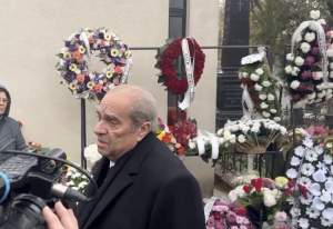 Aurel Pădureanu a sosit la înmormântarea Ronei Hartner. Declarațiile emoționante ale soțului Corneliei Catanga: „O femeie și o artistă minunată” / VIDEO