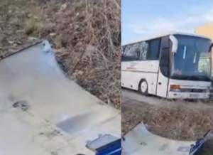 Incident șocant în Mureș! O bucată dintr-un avion s-a prăbușit lângă un parc de copii / FOTO