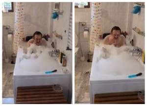 Fostul prefect al Gorjului, baie cu spumă pe internet. Imagini neașteptate cu Dan Ilie Morega, aflat în arest la domiciliu