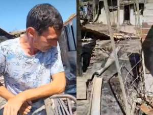 Familie din Crevedia, în stare de șoc după ce s-au întors ”acasă”, în urma exploziei uriașe! Au pierdut tot și au rămas pe drumuri. Imagini emoționante! / VIDEO