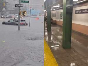 Imaginile groazei în New York! Străzile din oraș au fost inundate și a fost declanșată stare de urgență / FOTO