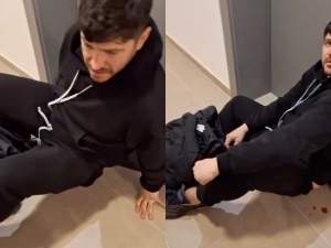 Prima reacție a lui Cristi Tănase, zis și Dodel, după ce a fost surprins cu sânge la gură și fără dinții din față: „A venit portarul și m-a filmat” / VIDEO