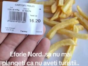 Prețul halucinant cu care se vând 100 de grame de cartofi prăjiți în Eforie Nord. Turiștii de pe litoral au fost uimiți / FOTO