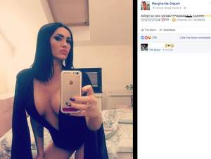 Margherita de la Clejani, super sexy pe internet! Bruneta şi-a făcut un selfie incendiar în care sânii au foste "vedetele"