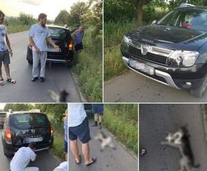 Un preot din Moldova a legat un câine cu un lanţ de maşină şi l-a târât pe asfalt. Imagini cutremurătoare!