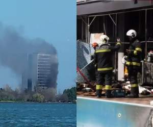 Panică pe litoral! Un incendiu puternic a izbucnit la un hotel din Mamaia / VIDEO