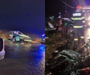 Accident grav lângă Brașov. O persoană a murit și alte șase au fost rănite după ce trei mașini s-au făcut praf / FOTO