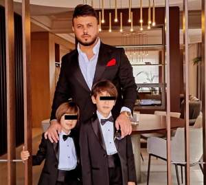 Gabi Bădălău, imagini emoționante cu cei doi fii ai săi și ai Claudiei Pătrășcanu. Afaceristul urmează să devină tată din nou / FOTO