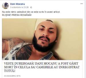 Ştirea falsă care i-a îngrozit pe fanii lui Dani Mocanu! Reacţia manelistului, după ce s-a spus că ar fi murit