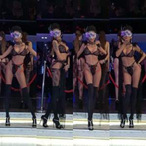 FOTO / Pantera Neagră a defilat în club, în bikini! Detaliul INTIM observat de TOŢI cei aflaţi lângă podium
