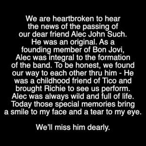 Un membru fondator al trupei Bon Jovi a murit. Fanii muzicii rock sunt în doliu