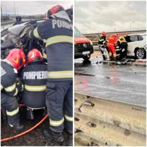 Accident cumplit pe șoseaua de centură din Caransebeș! Un șofer a murit. Alte șase persoane sunt în stare gravă / FOTO