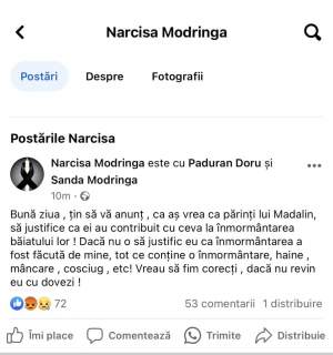 Scandal în familia lui Mădălin, băiatul mort în accidentul din Olt! Narcisa i-a acuzat pe părinții lui că nu i-au plătit înmormântarea: ”Să justifice...” / FOTO