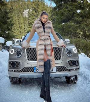 Cu ce mașină de 300.000 de euro s-a fotografiat Bianca Drăgușanu la munte! Vedeta trăiește tot timpul pe lux și opulență!