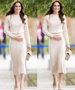 Kate Middleton, îmbrăcată într-o ţinută realizată în România. Imaginile cu ducesa de Wales au făcut înconjurul lumii / FOTO