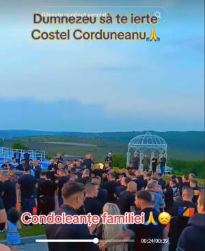 Trupul neînsuflețit al lui Costel Corduneanu, adus în ropote de aplauze, pe un covor roșu, la priveghi. Gestul făcut de frații lui, în memoria interlopului / FOTO