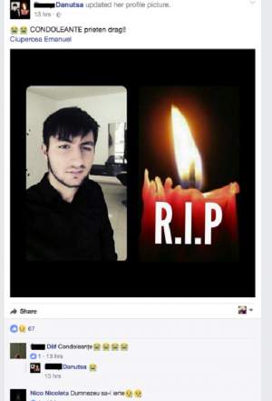 FOTO / Prietenii lui Emanuel Ciupercea sunt devastaţi de durere! Mesaje cutremurătoare apărute pe Facebook
