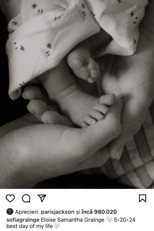 Sofia Grainge a născut. Vedeta a devenit mamă pentru prima oară / FOTO