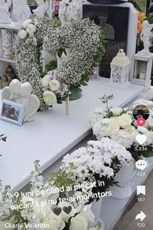 Cum arată mormântul lui Sebi Olariu, tânărul ucis de Vlad Pascu la 2 Mai. Au trecut 9 luni de la tragedie. Tatăl victimei, distrus de durere / VIDEO