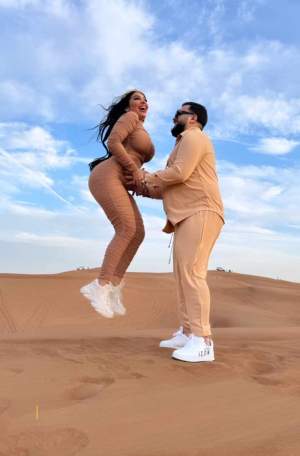 Tzancă Uraganu și Alina Marymar, ipostaze romantice în Dubai! Cântărețul și-a dus iubita într-o vacanță de vis / FOTO