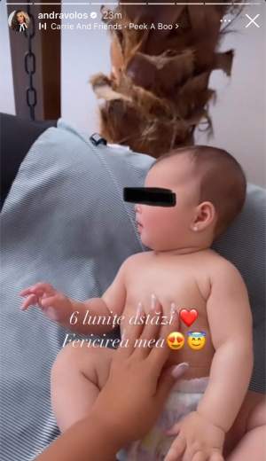 Fetița Andrei Volos și a lui Lele a împlinit 6 luni. Ce imagini speciale a postat iubita manelistului cu micuța Kim: „Fericirea…” / FOTO