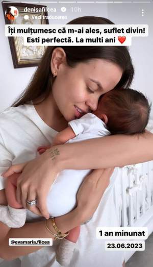 Flick și Denisa Filcea își aniversează fiica! Eva Maria a împlinit un an: ”Minunea mea” / FOTO