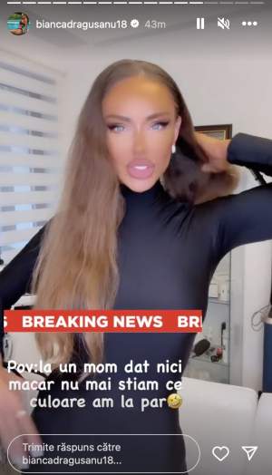 Cum arată părul natural al Biancăi Drăgușanu. Iubita lui Gabi Bădălău s-a postat pe internet fără extensii: „Nu mai aveam foarte mult” / VIDEO
