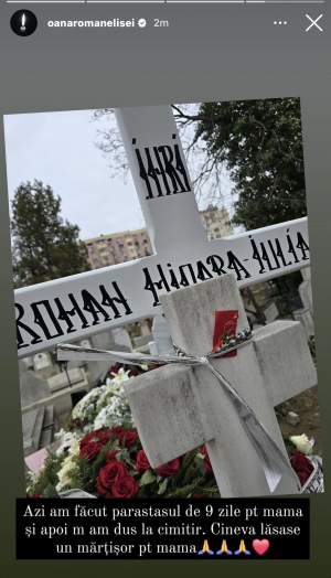 Oana Roman, parastas de 9 zile pentru mama ei, Mioara Roman. Ce a găsit vedeta la mormântul celei care i-a dat viață: „Cineva lăsase…” / FOTO