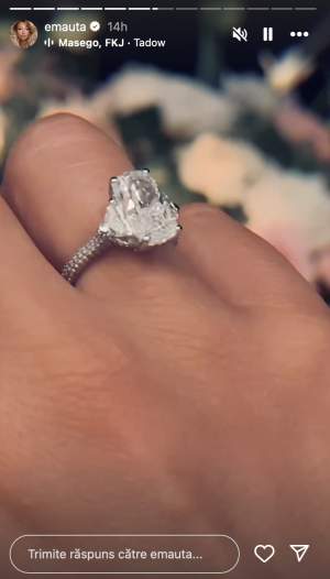 Cum arată inelul de logodnă pe care l-a primit Ema Uta din partea lui Alex Bodi, în Maldive. Bijuteria valorează o avere / FOTO