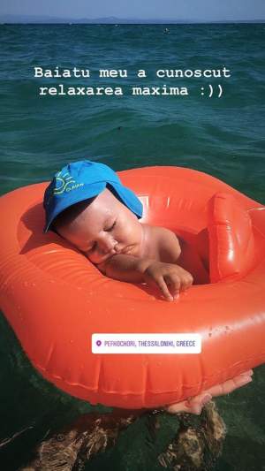 FOTO / Cum a putut să-şi surprindă Andrei Ştefănescu băieţelul în vacanţă. A pus mâna pe telefon şi le-a arătat şi fanilor